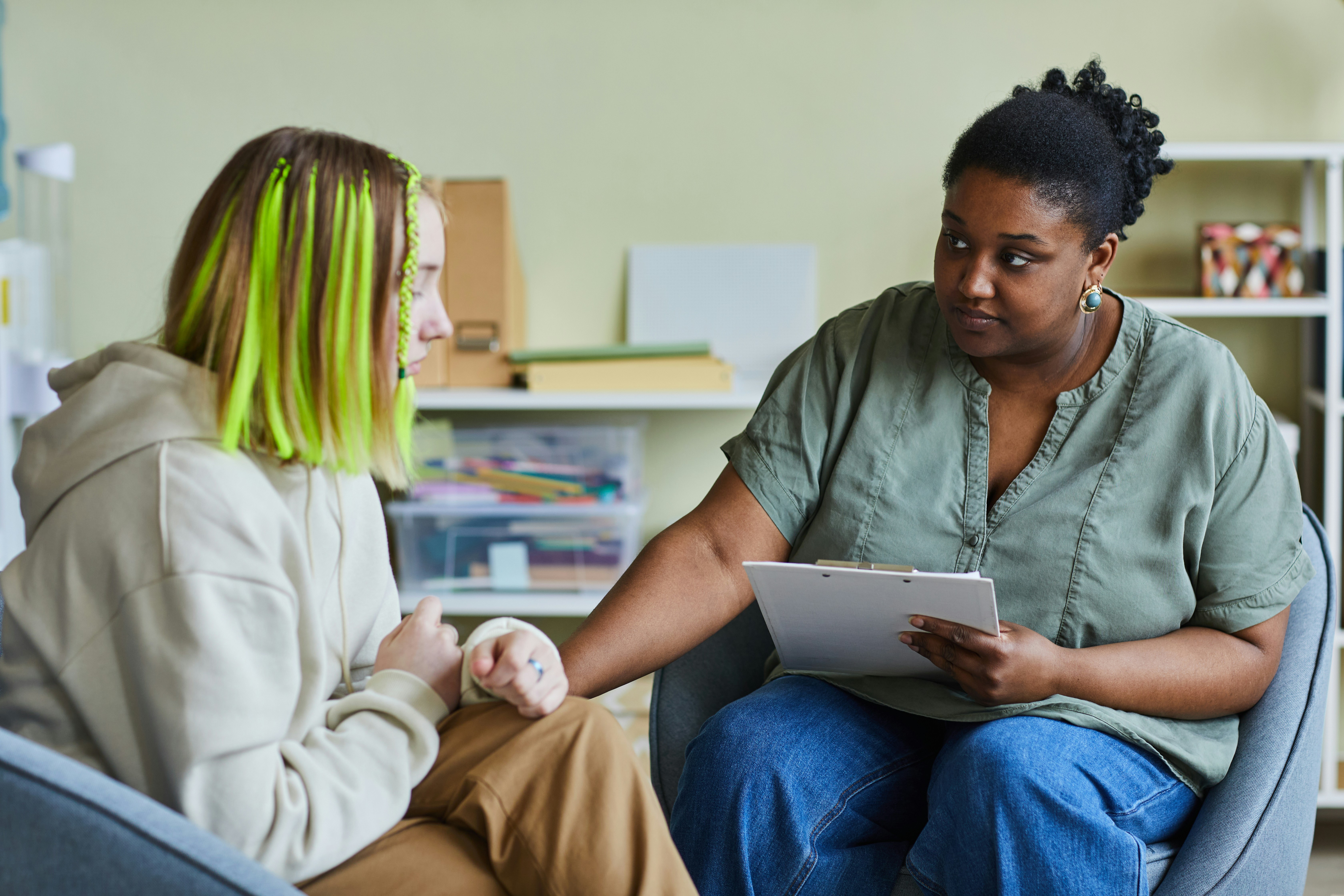 Educators or students connecting in a collaborative circle