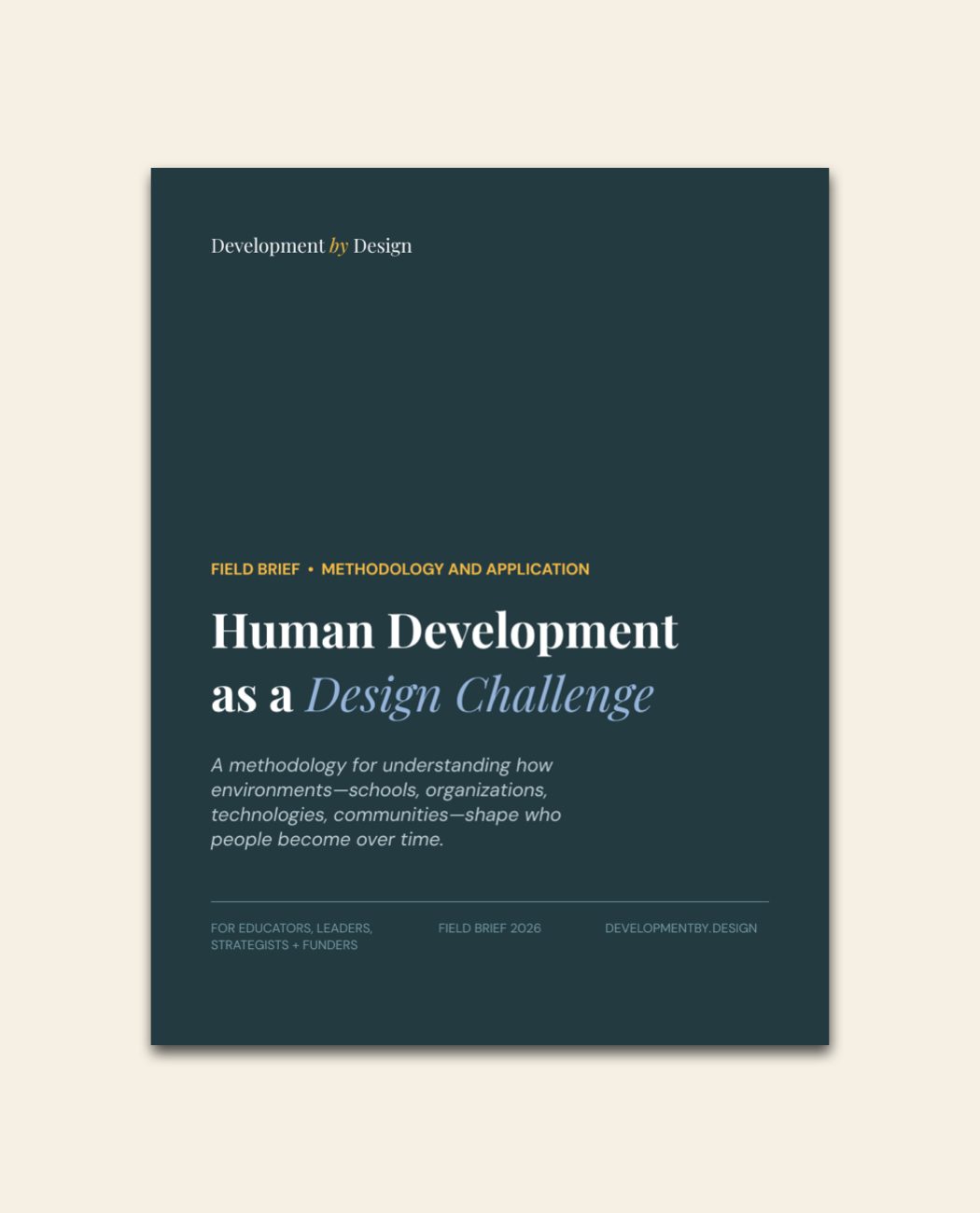 Human Development as a Design Challenge Brief Cover